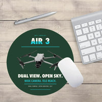 Thumbnail for DJI Air 3 design on dark green round mouse pad