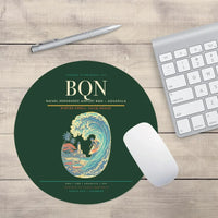 Thumbnail for Rafael Hernández Airport (BQN) design on dark green round mouse pad