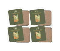 Thumbnail for Vinh International Airport (VII) design on green army 4 pieces set coaster