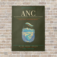 Thumbnail for Ted Stevens Anchorage International Airport ANC - Canvas Framed - Green Army
