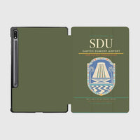 Thumbnail for Santos Dumont Airport (SDU) design on green army samsung tablet tablet case