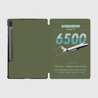 Thumbnail for Bombardier Global 6500 design on green army samsung tablet tablet case
