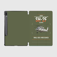 Thumbnail for Kaman SH-2F Seasprite design on green army samsung tablet tablet case