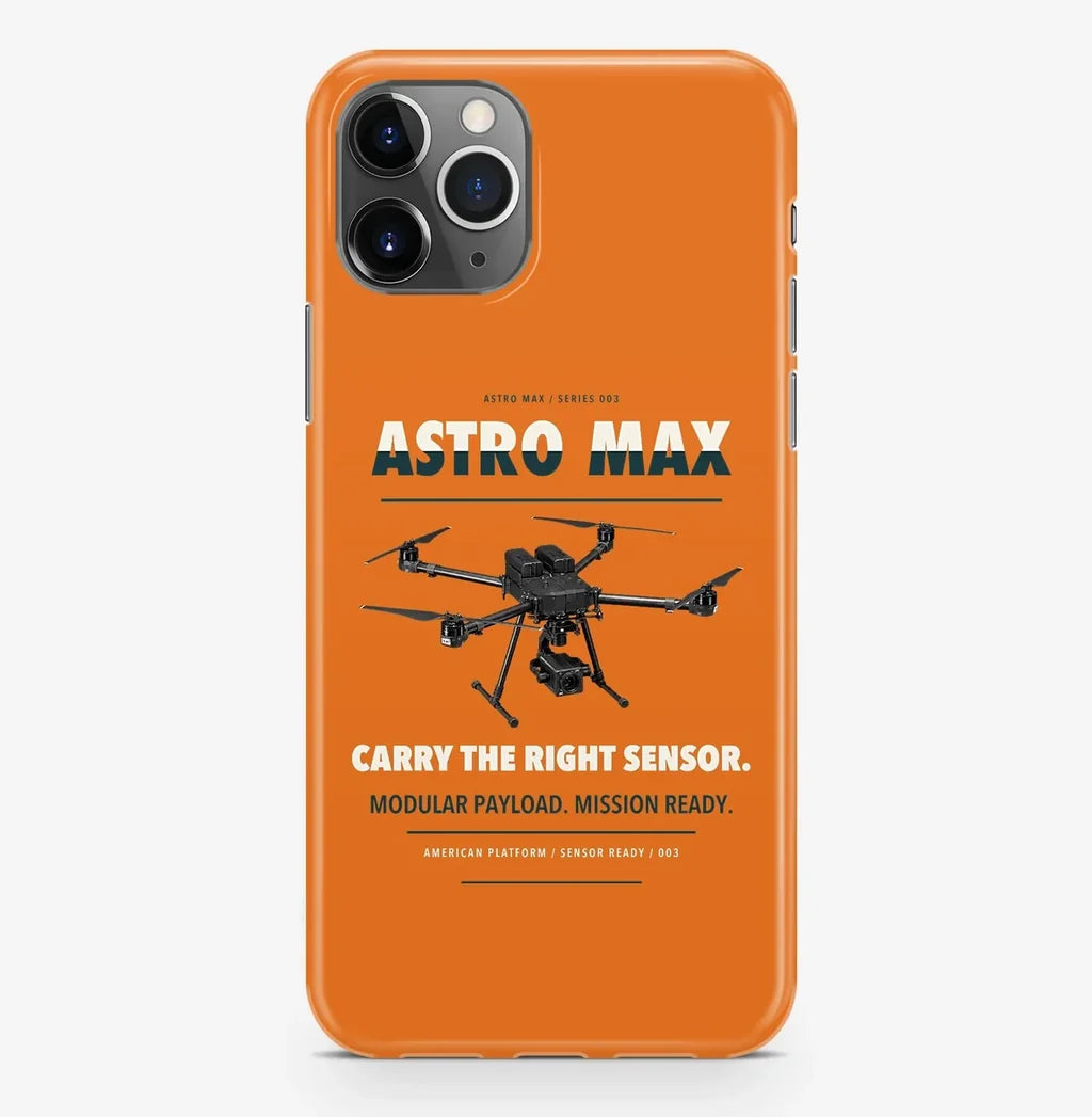 Freefly Astro Max Case ProMax design on orange iphone case promax