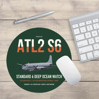 Thumbnail for Atlantique 2 Standard 6 design on dark green round mouse pad