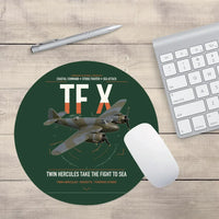 Thumbnail for Bristol Beaufighter TF X design on dark green round mouse pad