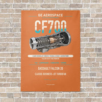 Thumbnail for CF700 vertical canvas print - no frame - orange background