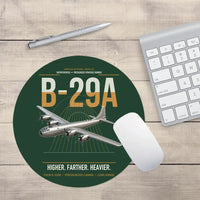Thumbnail for B-29A Superfortress design on dark green round mouse pad
