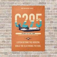 Thumbnail for Airbus C295 SIGINT vertical canvas print - no frame - orange background