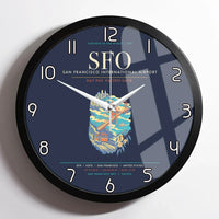 Thumbnail for San Francisco International Airport SFO Wall-Clock Framed - Navy Blue