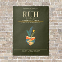 Thumbnail for King Khalid International Airport RUH - Canvas Framed - Green Army