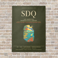 Thumbnail for Las Americas International Airport SDQ - Canvas Framed - Green Army