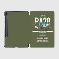 Thumbnail for Piper PA-28 Cherokee design on green army samsung tablet tablet case