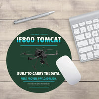 Thumbnail for Inspired Flight IF800 Tomcat design on dark green round mouse pad