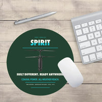 Thumbnail for Ascent AeroSystems Spirit design on dark green round mouse pad