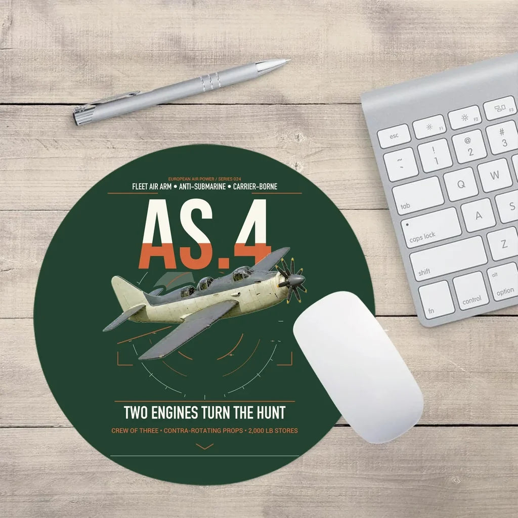 Fairey Gannet AS.4 design on dark green round mouse pad