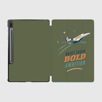 Thumbnail for Quiet Cabin Bold Ambition design on green army samsung tablet tablet case