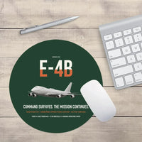 Thumbnail for E-4B Nightwatch design on dark green round mouse pad