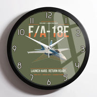 Thumbnail for F-A-18E Super Hornet design on green army framed wall clock