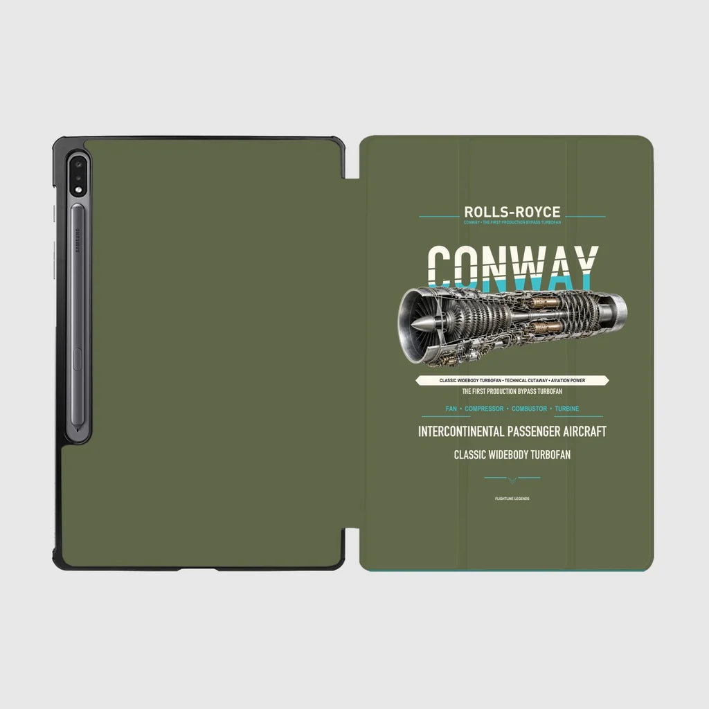 CONWAY design on green army samsung tablet tablet case