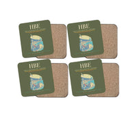 Thumbnail for Borg El Arab Airport (HBE) design on green army 4 pieces set coaster