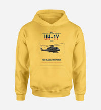 Thumbnail for Bell UH-1Y Venom design on yellow double-side hoodie, single-side print