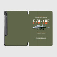 Thumbnail for F-A-18F Super Hornet Block III Two Crew One Strike design on green army samsung tablet tablet case