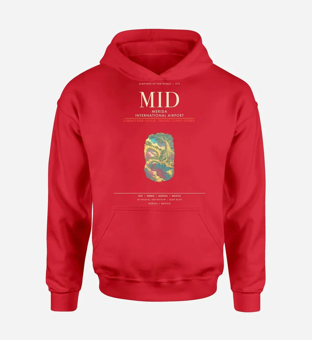 Merida International Airport MID Hoodie Single-Side - Red