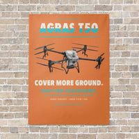 Thumbnail for DJI Agras T50 vertical canvas print - no frame - orange background