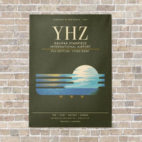 Thumbnail for Halifax Stanfield International Airport YHZ - Canvas Framed - Green Army