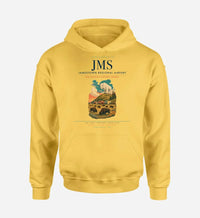 Thumbnail for Jamestown Regional Airport (JMS) design on yellow hoodie single-side print