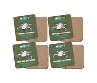 Thumbnail for DJI Mini 2 design on green army 4 pieces set coaster