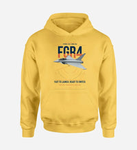 Thumbnail for Eurofighter Typhoon FGR4 design on yellow double-side hoodie, single-side print