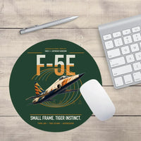 Thumbnail for F-5E Tiger II design on dark green round mouse pad