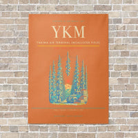 Thumbnail for Yakima Air Terminal (McAllister Field) YKM vertical canvas print - no frame - orange background