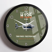 Thumbnail for Airbus H135 design on green army framed wall clock
