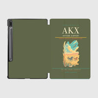 Thumbnail for Aktobe Airport (AKX) design on green army samsung tablet tablet case