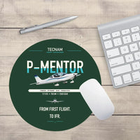 Thumbnail for Tecnam P-Mentor design on dark green round mouse pad