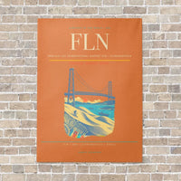 Thumbnail for Hercilio Luz International Airport FLN — Florianopolis vertical canvas print - no frame - orange background