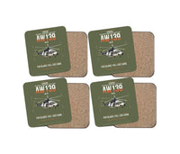 Thumbnail for Leonardo AW139 design on green army 4 pieces set coaster