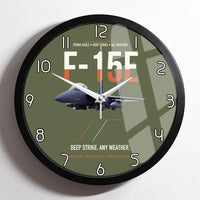 Thumbnail for F-15E Strike Eagle Deep Strike Any Weather design on green army framed wall clock