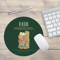 Thumbnail for Range Regional Airport (HIB) design on dark green round mouse pad