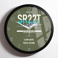Thumbnail for Cirrus SR22T design on green army framed wall clock