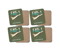 Thumbnail for F4D-1 Skyray design on green army 4 pieces set coaster