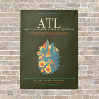 Thumbnail for Hartsfield-Jackson Atlanta International Airport ATL - Canvas Framed - Green Army