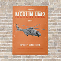 Thumbnail for Leonardo AW101 Merlin HM2 vertical canvas print - no frame - orange background