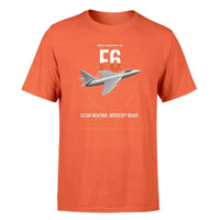 Thumbnail for Hawker Hunter F6 design on orange t-shirt, single-side print