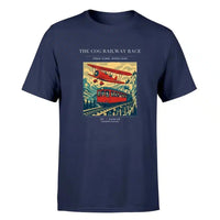 Thumbnail for VINTAGE G4347 - The Cog Railway Race - Premium T-Shirt design on navyblue premium t shirt