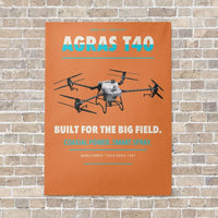 Thumbnail for DJI Agras T40 vertical canvas print - no frame - orange background