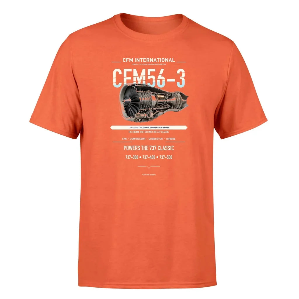 CFM56-3 design on orange single side